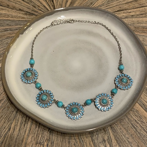 Jewelry - Silver and Turquoise Necklace
